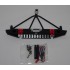 1/10 Rear Bumper With LED's, Shackles and Spare Tire Holder For Crawler